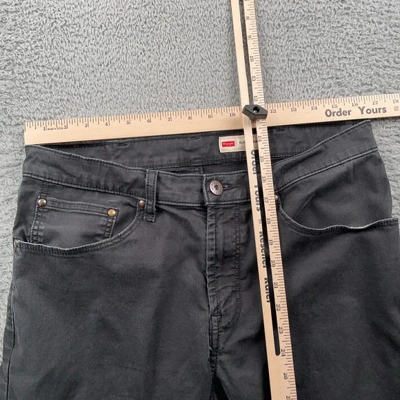 Wrangler Jeans Mens 34x29 Black Slim Straight Denim Casual Classic Fit Workwear - Picture 3 of 10